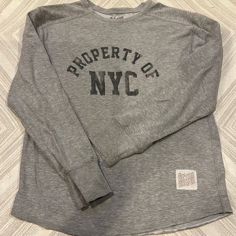 The Original Retro Brand Boys Grey ‘Property of NYC’ Sweatshirt